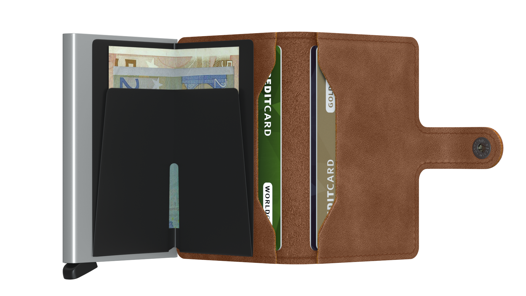 SECRID Vintage Leather Mini Wallet for Women & Men - RFID Blocking Slim Card Holder - Perfect for Travel, Business & Everyday Use