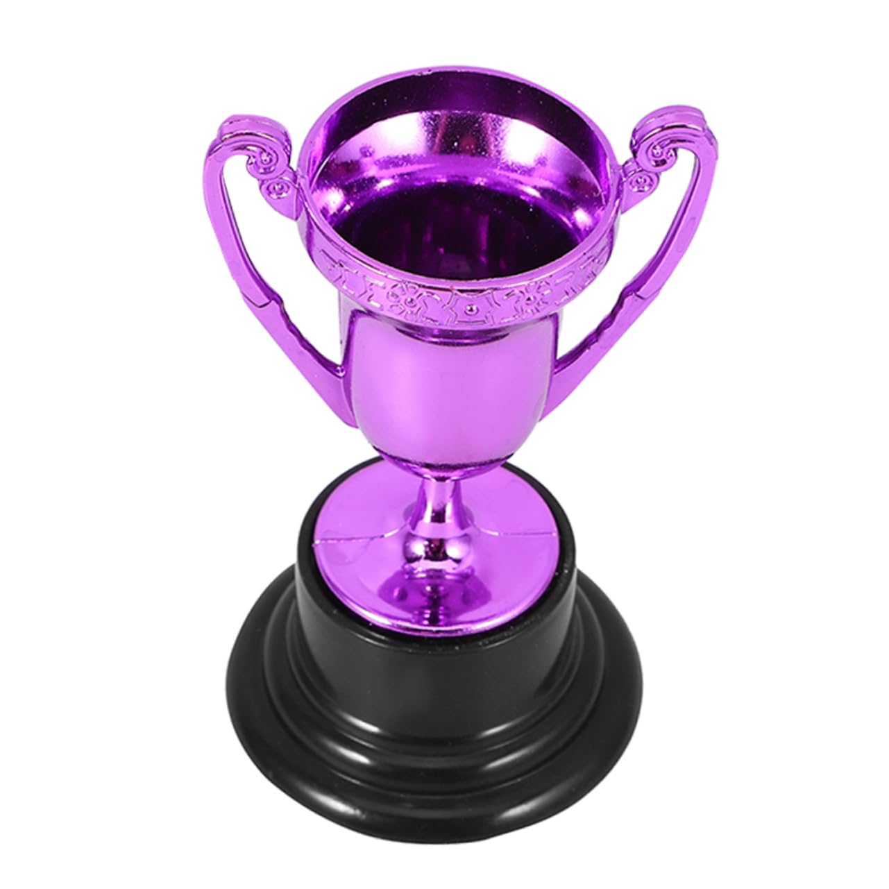 POPETPOP Gold Trophy Cup - Award Ceremony Decoration, Plastic Purple Competition Trophy for Sports, Academic & Corporate Events
