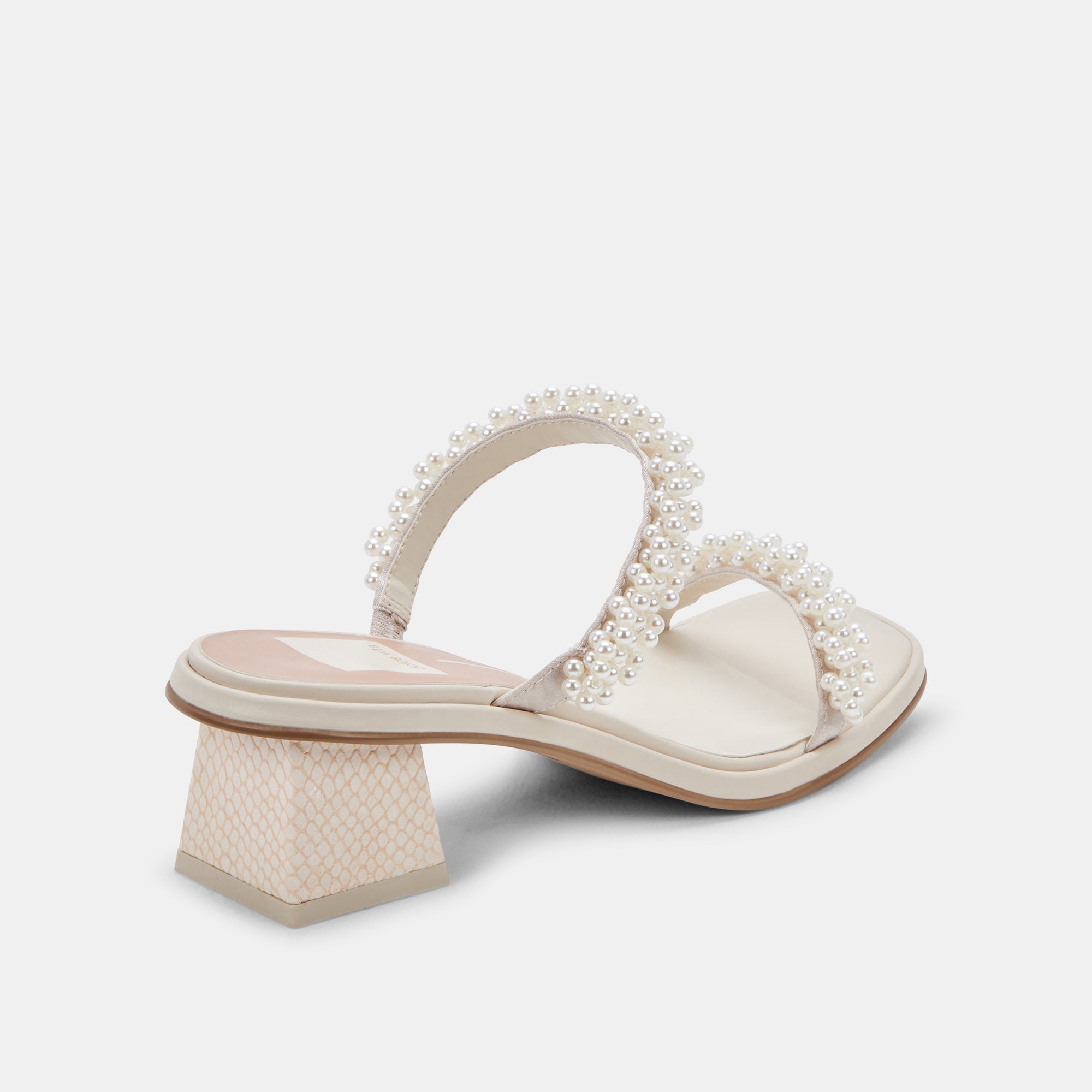 RIVER PEARL HEELS VANILLA PEARLS - Elegant Women's High Heel Sandals with Pearl Accents for Weddings, Parties & Special Occasions | re:vita