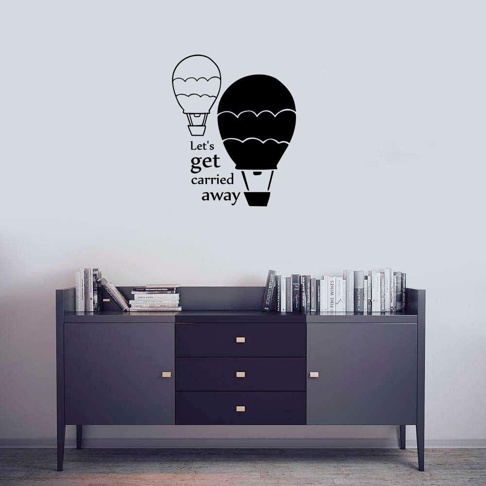 Hot Air Balloon Quote Wall Sticker - Inspirational Vinyl Decal for Kids Room, Nursery, Bedroom & Home Decor (10x8 inch) - Perfect for Girls, Boys, Kindergarten & Playroom Wall Art