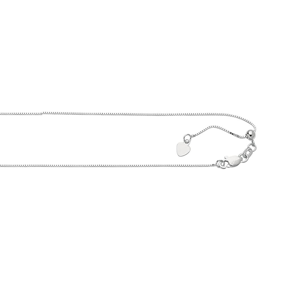 10K Gold 0.68mm Adjustable Box Chain Necklace for Women - Dainty & Elegant Jewelry for Everyday Wear, Layering, or Special Occasions