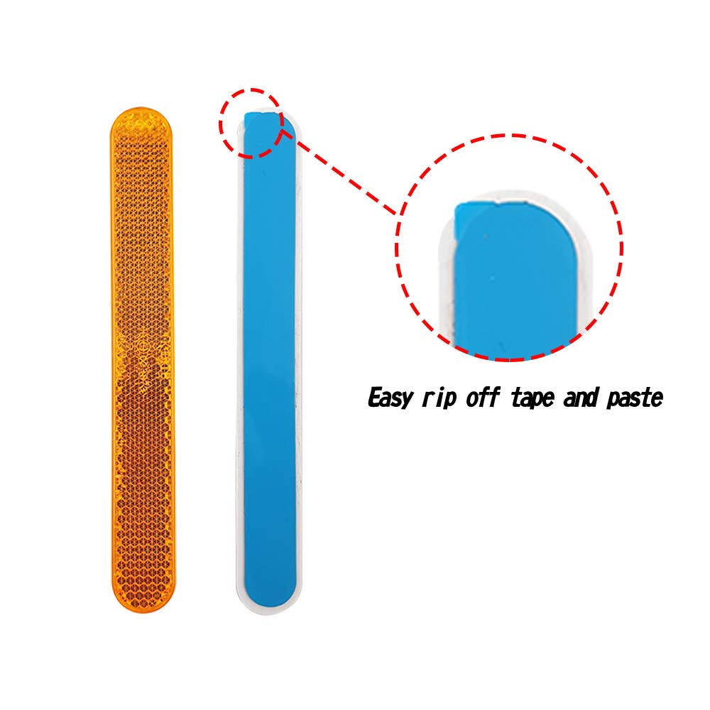 Adhesive Safety Reflectors for Mailboxes, Bikes & Cars - Quick Mount