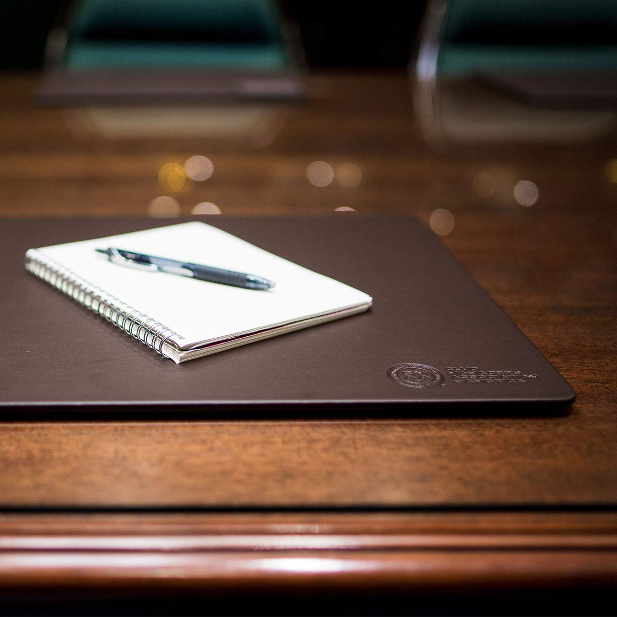 Premium Dacasso Chocolate Brown Leatherette Conference Table Pad - 20