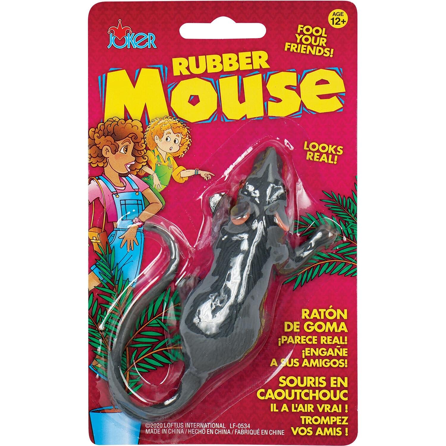 2 Realistic Fake Rubber Mice - Halloween Prank Props for Office, Home, and Party Decorations