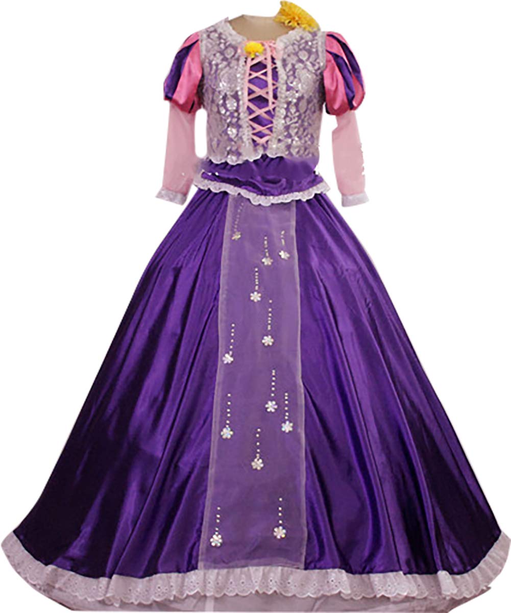 Bubucos Tangled Rapunzel Anime Cosplay Costume - Disney Princess Dress for Halloween, Comic Con & Cosplay Events