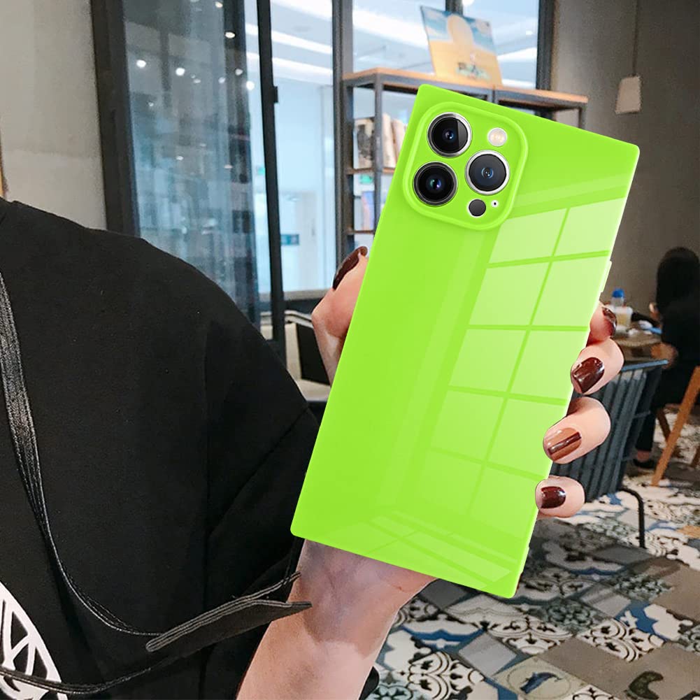 Premium Shockproof iPhone 12 Pro Max Case - 6.7 Inch Fluorescent Green TPU Slim Cover with Anti-Drop & Anti-Scratch Protection | Wireless Charging Compatible | Perfect for Outdoor Activities, Gym & Daily Use