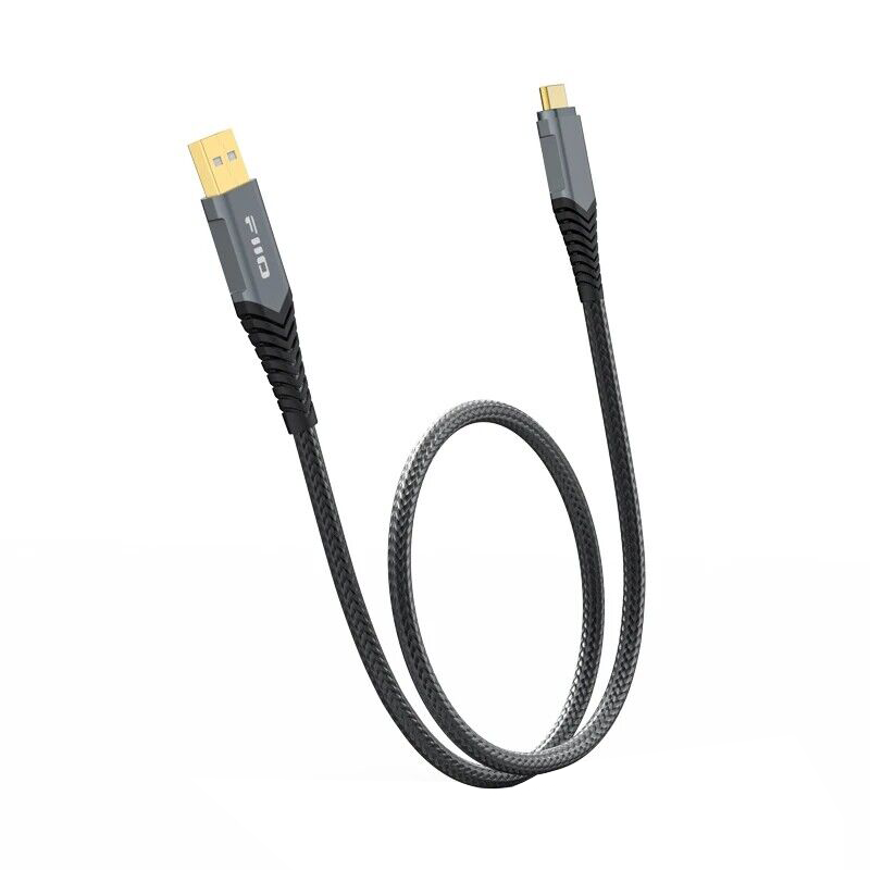 FiiO LA TC1 USB A to USB C Fast Charging Cable 3.3ft, High-Speed Data Sync & Power Delivery for Smartphones, Tablets, Laptops - Perfect for Home, Office & Travel Charging