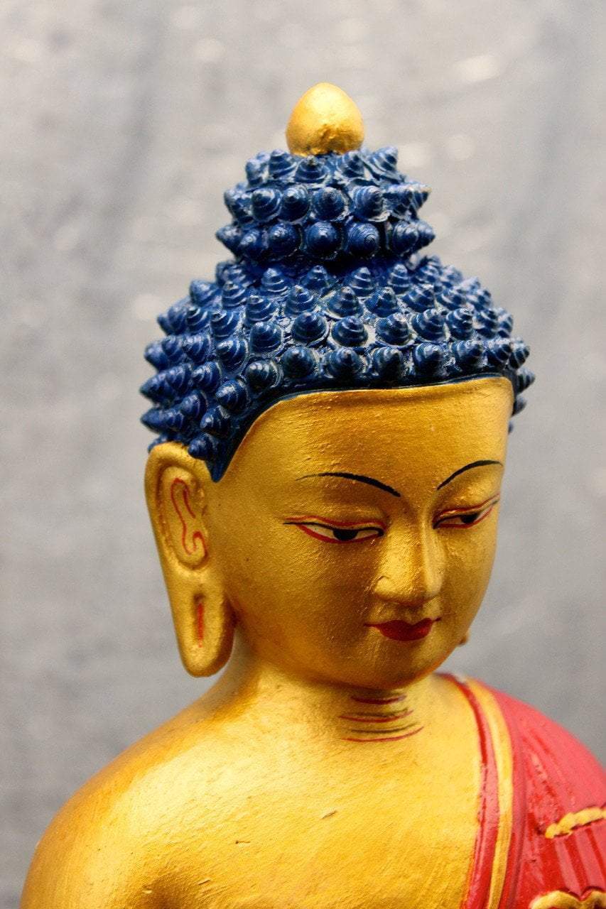 12 Inch Shakyamuni Buddha Statue - Handcrafted Meditation Buddha Sculpture for Home Altar, Yoga Studio & Spiritual Decor