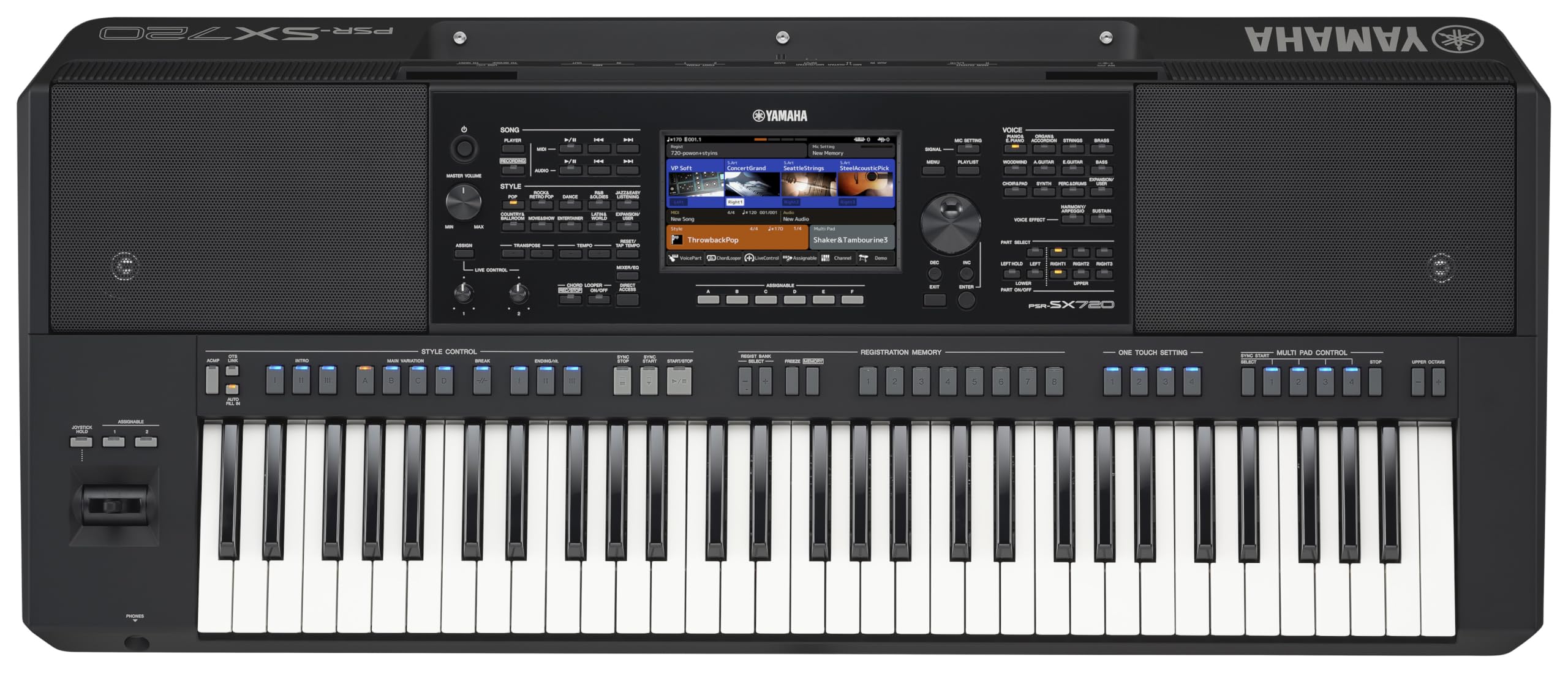 YAMAHA PSR-SX720 61-Key Arranger Workstation Keyboard - Professional Digital Piano for Home Studio, Live Performances & Music Production