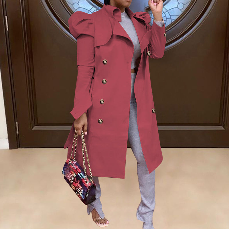 Stylish Women's Long Trench Coat in Multiple Colors - Perfect for Fall Fashion, Office Wear & Outdoor Activities