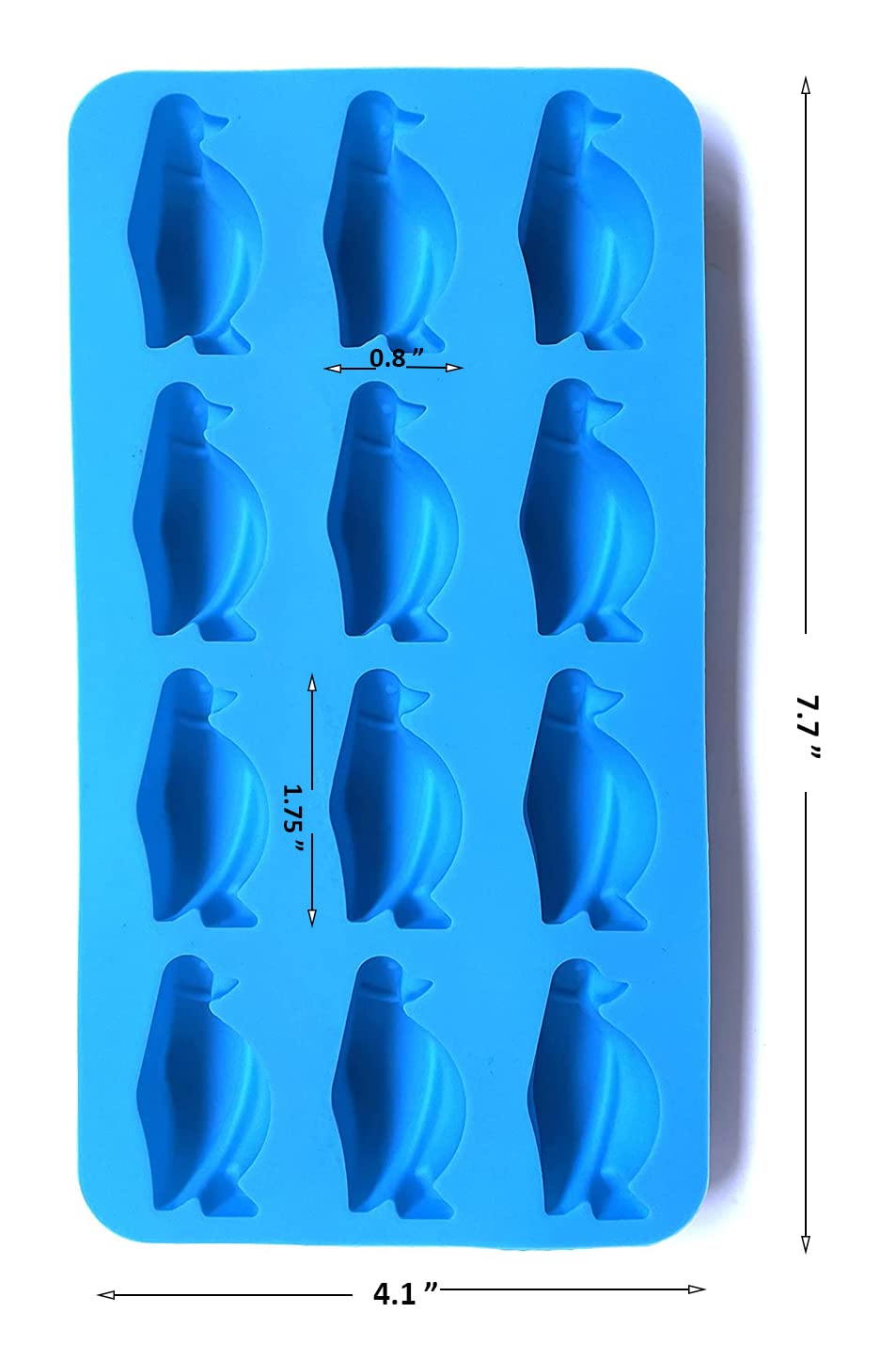 3-Pack Funny Penguin Shaped Silicone Molds for Chocolate & Ice Cubes - Perfect for Birthday Parties, Baby Showers & DIY Candy Making