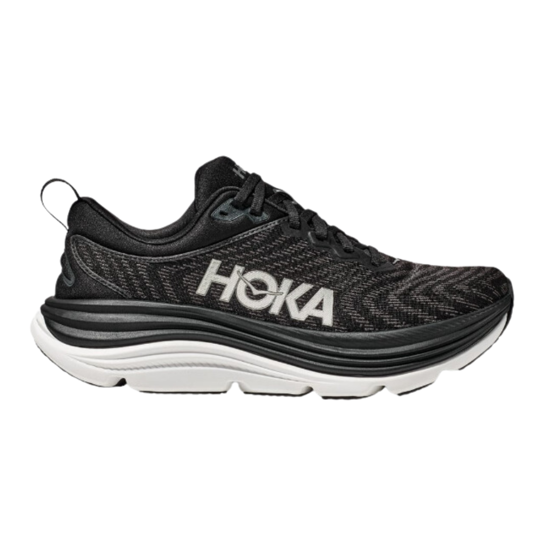 Men's Gaviota 5 Running Shoes - Black/White Wide Width (2E) for Jogging, Walking & Gym Workouts
