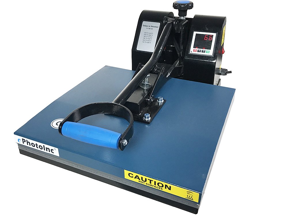 EPH15BU 15x15 Inch Digital Clamshell Heat Press Machine for T-Shirt Sublimation - Professional Garment Printing Equipment for DIY Crafts, Custom Apparel & Small Business Use
