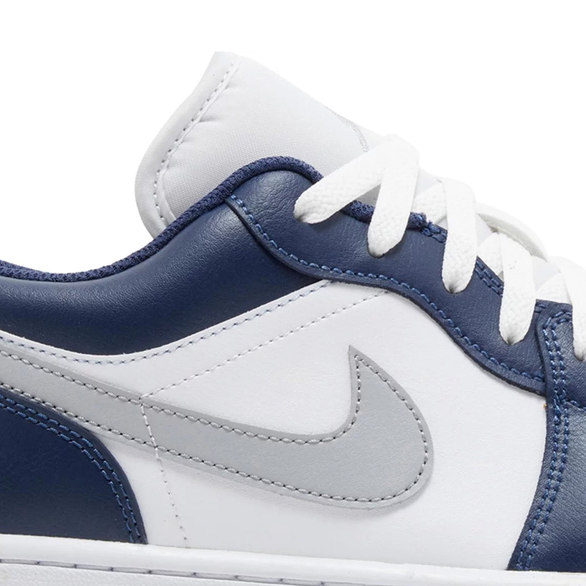 Air Jordan 1 Low 'Wolf Grey Midnight Navy' Sneakers (2024) - Men's Basketball Shoes for Casual Wear & Street Style