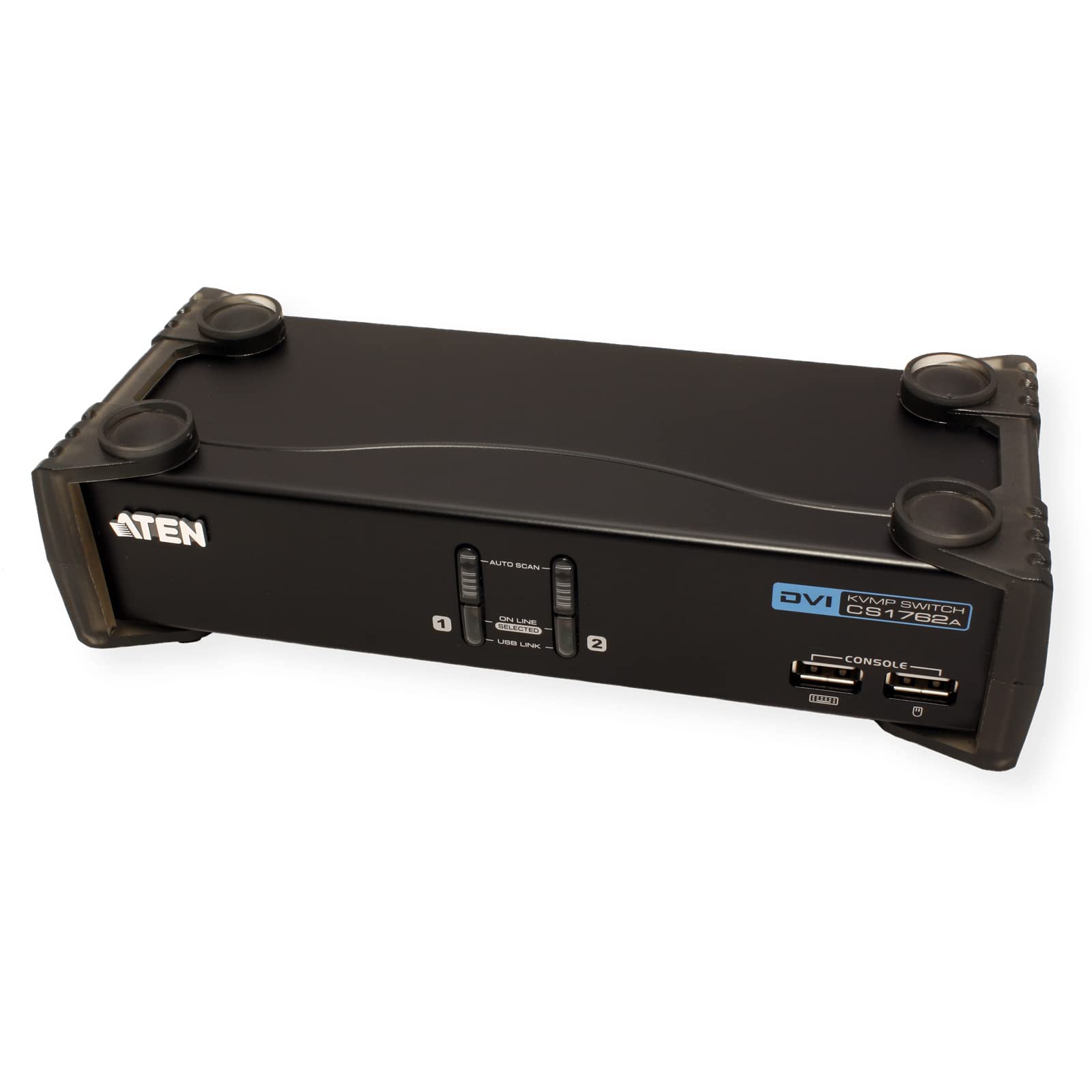 ATEN 2-Port USB KVM Switch with DVI and Audio Support | High-Performance KVM Switch for Dual Computer Control | Perfect for Home Office, Gaming, and IT Workstations