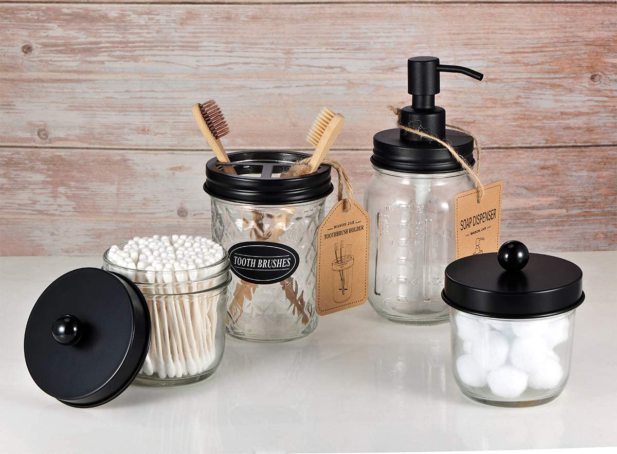 Amolliar Mason Jar Liquid Soap Dispenser Lid - 2 Pack Rustproof Stainless Steel Replacement Pump for Kitchen, Bathroom & Farmhouse Decor | Hand Soap, Dish Soap & Lotion Dispenser - Perfect for Rustic Home, Wedding Decor & DIY Projects