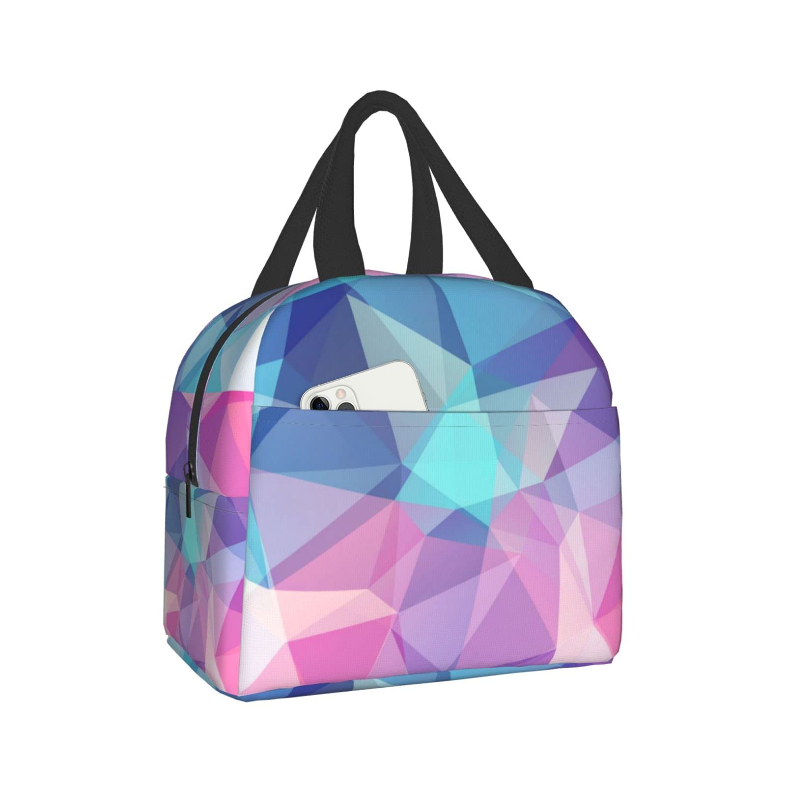 Famame Insulated Lunch Bag - Reusable Geometric Meal Box for School, Work, Travel & Picnic | Leakproof Food Container for Kids, Adults, Men & Women | Perfect for Office, Outdoor & Daily Use