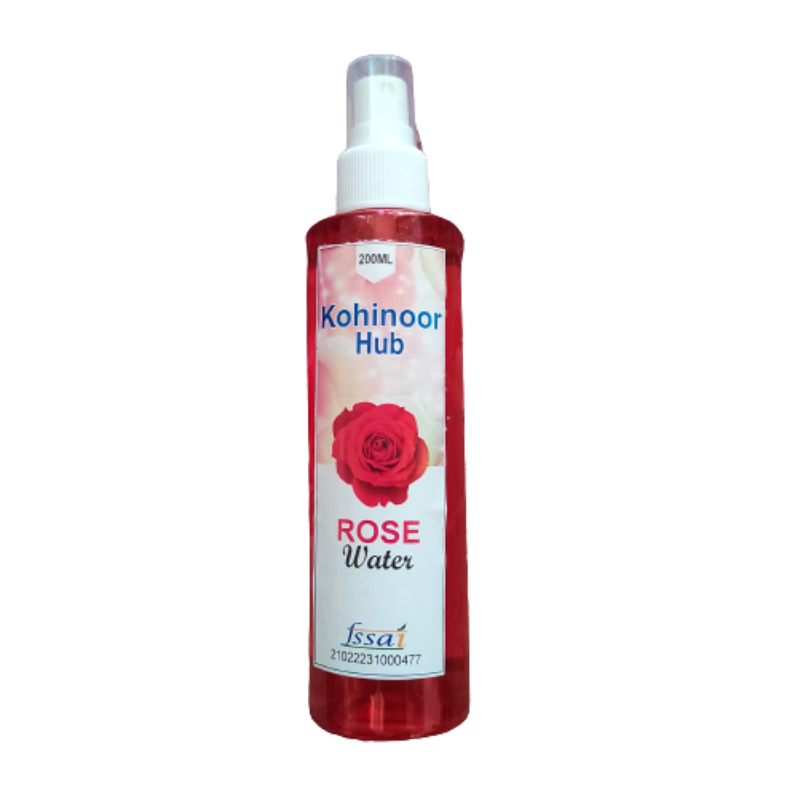 Kohinoor Hub 100% Pure & Natural Rose Water for Skin, Face & Hair Care - Steam Distilled Kannauj Gulab Jal - 200ml Bottle with Pump (Pack of 1) - Hydrating Toner, Makeup Remover & Hair Mist for Daily Beauty Routine