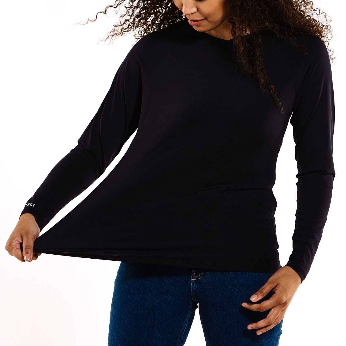 Women's Bosun V-Neck Long Sleeve T-Shirt - Soft Cotton Casual Top for Everyday Wear | Perfect for Work, Weekend & Layering