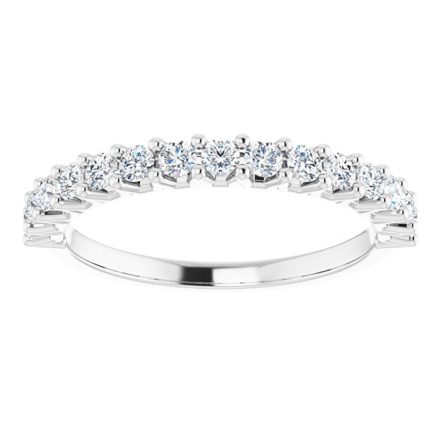 0.50 Carat Round Cut Diamond Stackable Wedding Band Ring for Women - Perfect for Bridal Sets, Anniversary Gifts & Everyday Elegance