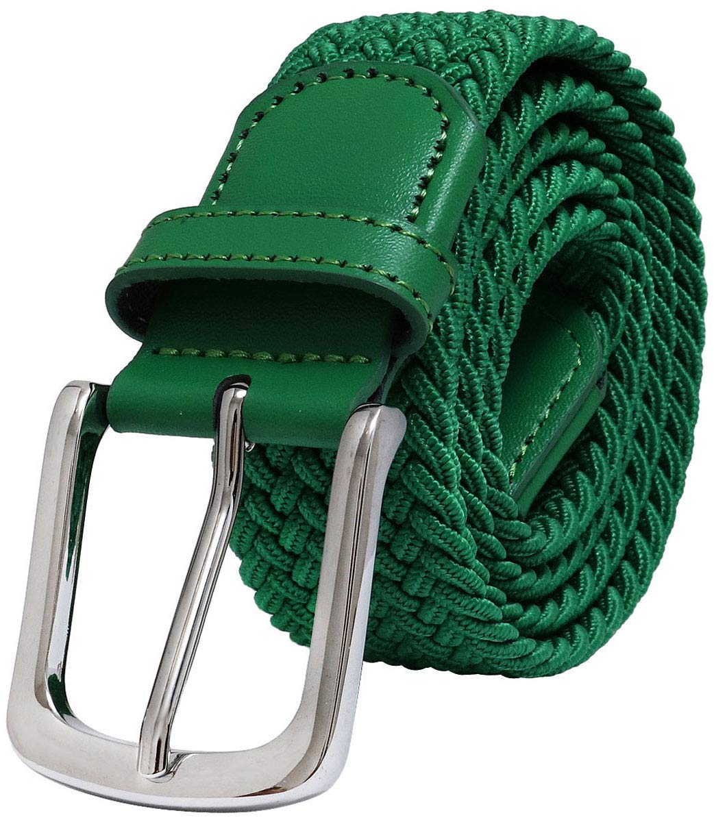 Falari Stretch Braided Belt for Men & Women - Adjustable No-Hole Canvas Fabric Belt - Perfect for Casual Wear, Jeans, and Outdoor Activities