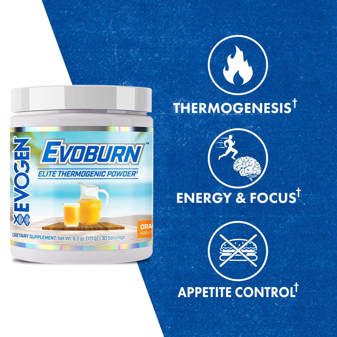 Evogen Evoburn Fat Burner & Thermogenic Weight Loss Supplement - Boost Metabolism & Energy for Men & Women - Perfect for Workouts, Dieting & Active Lifestyle