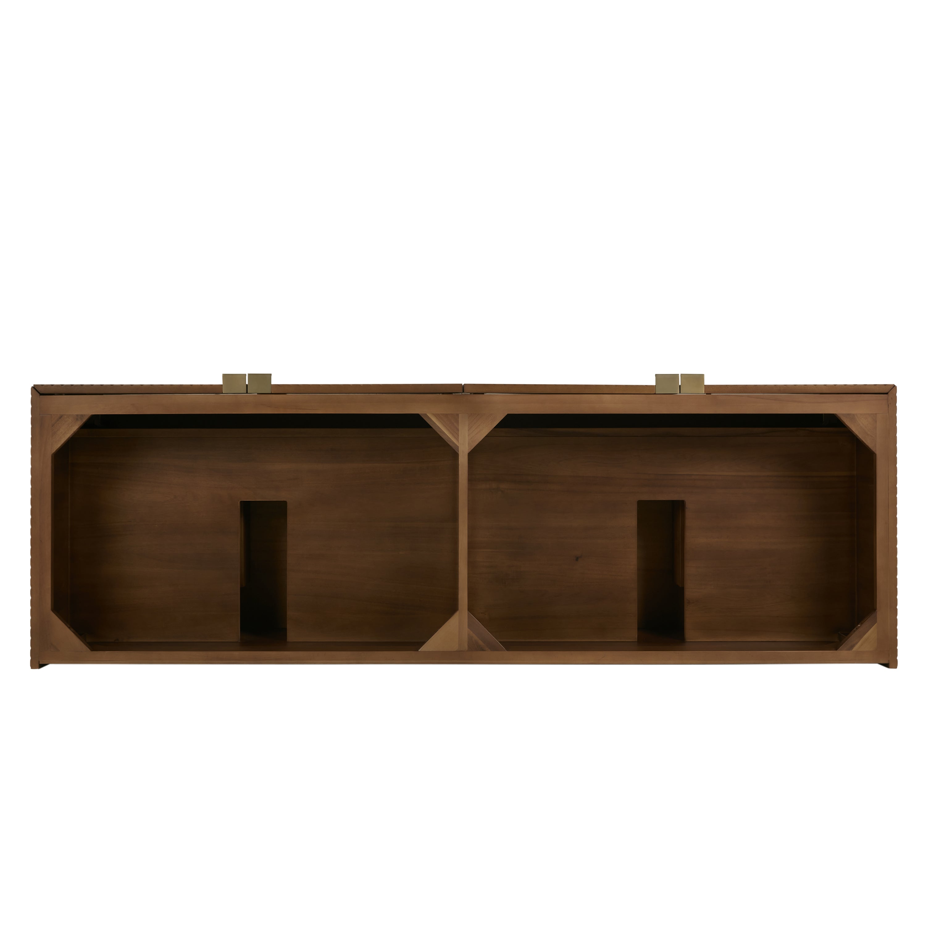 Marcello 72 Inch Double Bathroom Vanity with Sink - Chestnut Finish for Modern Master Bathroom Renovation