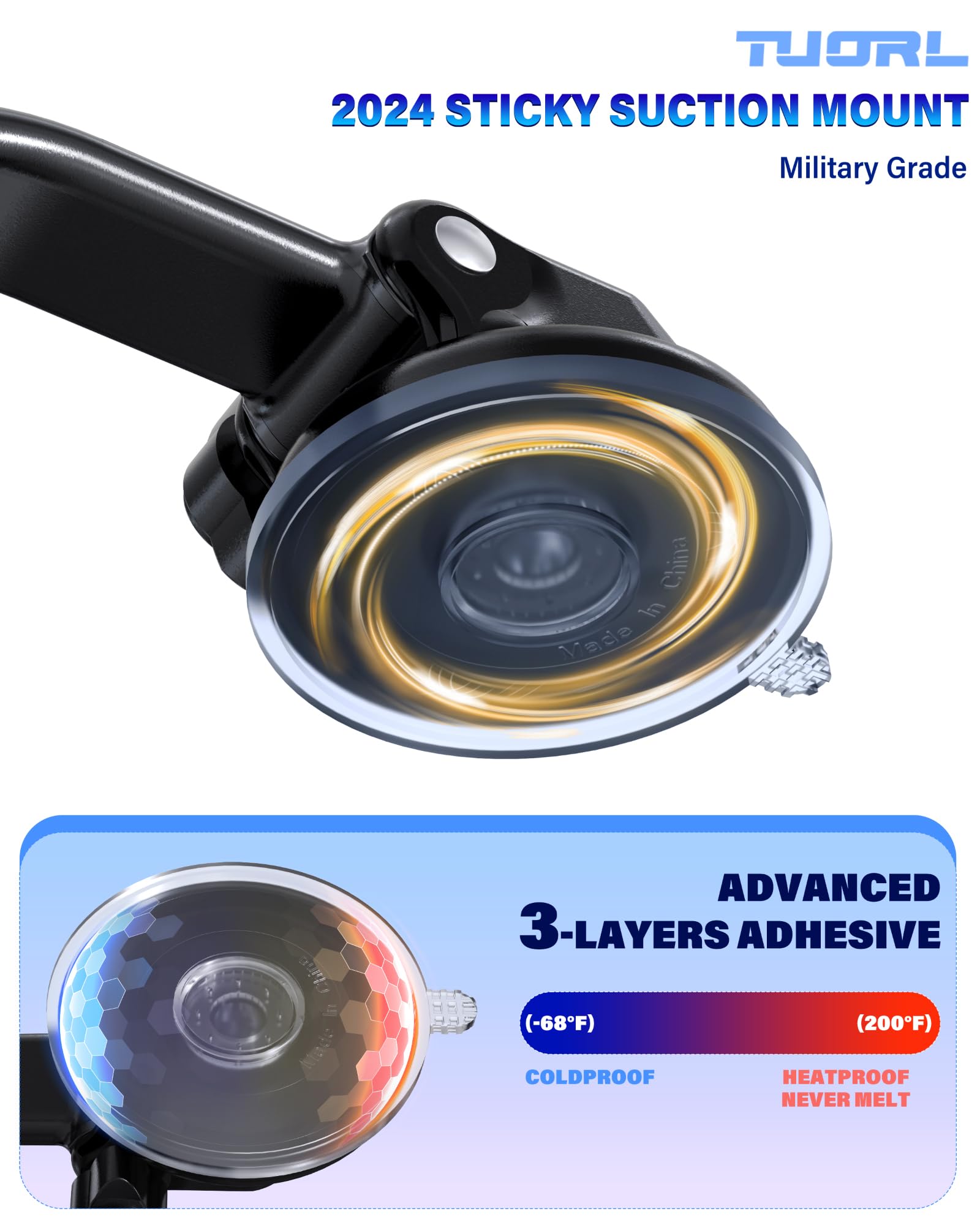 Universal Car Phone Mount Holder - 3 in 1 Air Vent/Dashboard/Windshield Mount for iPhone 15 14 Pro Max & Samsung Galaxy - Big Phone Friendly Hands-Free Driving Accessory for Safe Navigation & Commuting
