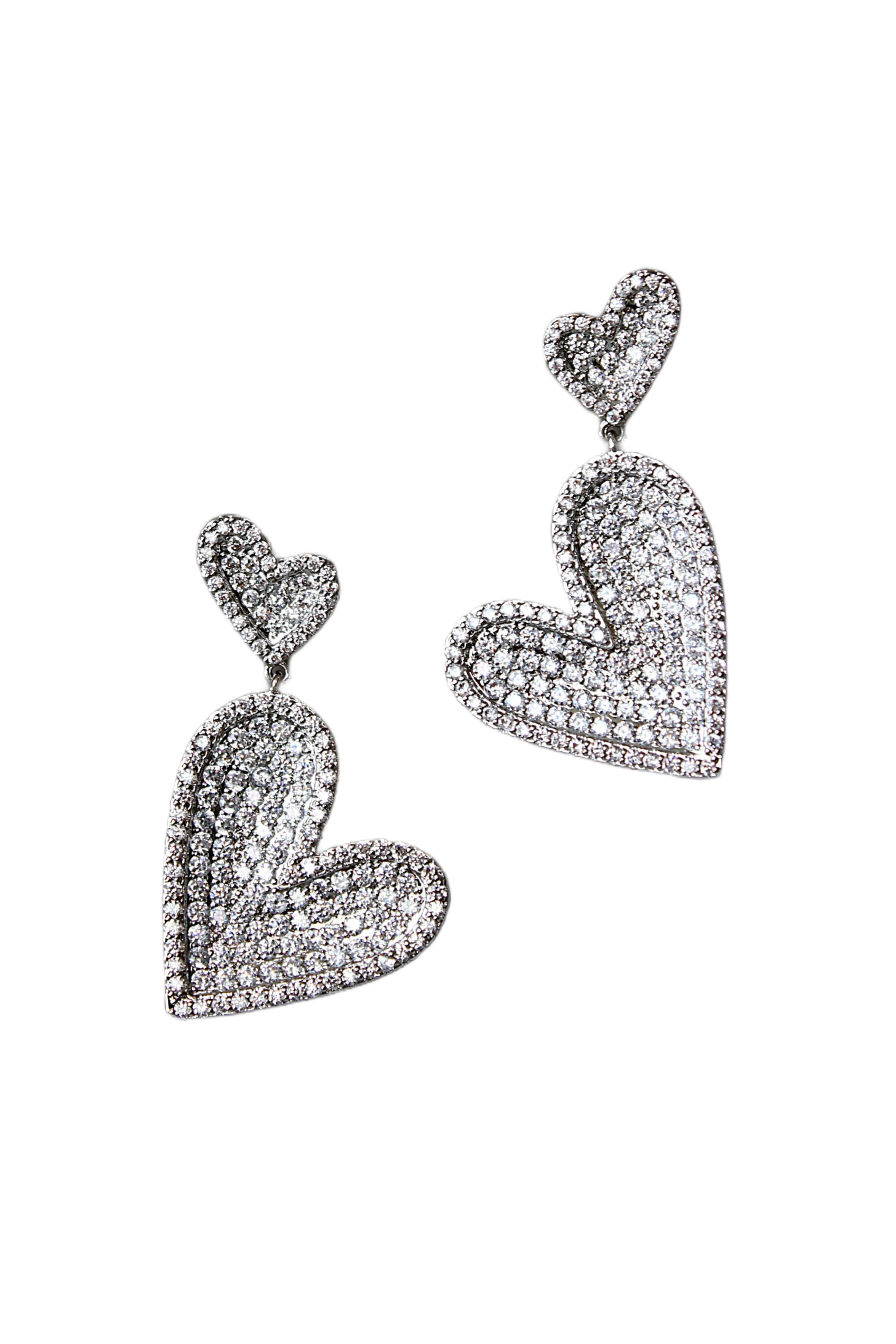 Hearts of Love Statement Heart Earrings for Women - Romantic Valentine's Day Gift, Anniversary Jewelry, Date Night Accessories
