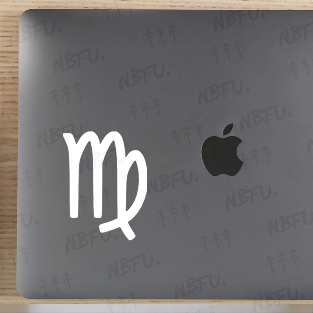 Virgo Zodiac Sign Vinyl Decal Stickers (Set of 2) - Waterproof Premium Quality for Laptop, Phone, Car Window, Helmet, Mug & Home Decor - Perfect for Astrology Lovers & Personalized Gifts