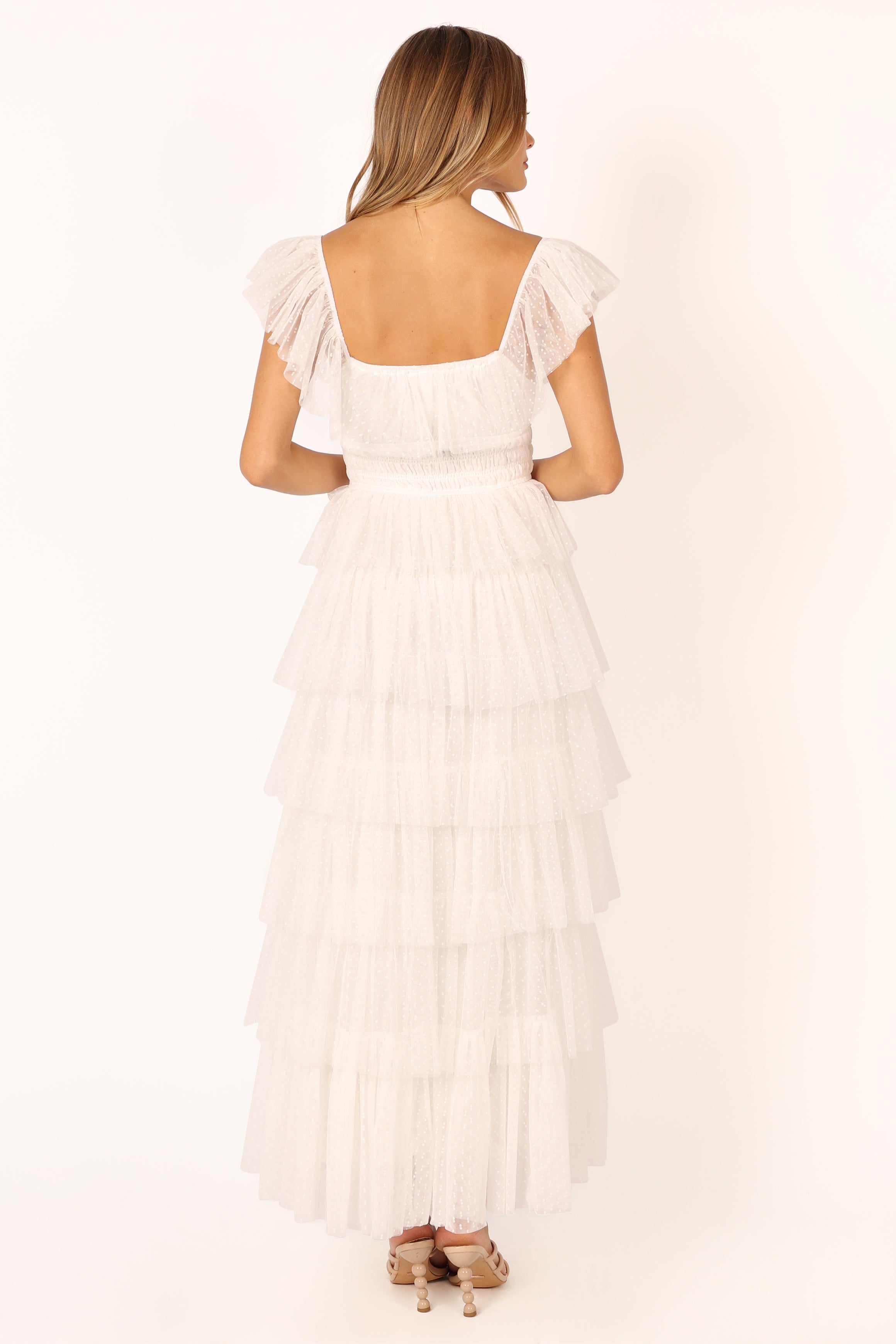 Belle Maxi Dress Off White - Elegant Long Flowy Summer Dress for Women, Beach Wedding & Vacation Outfit