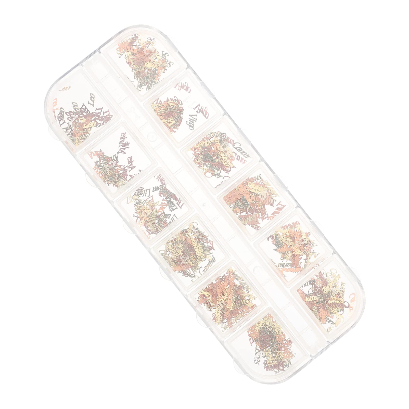 FOMIYES Zodiac Letter Nail Art Stickers - 12 Constellation Nail Charms for Girls, DIY Nail Decorations | Perfect for Nail Salons, Home Manicures & Gift Giving