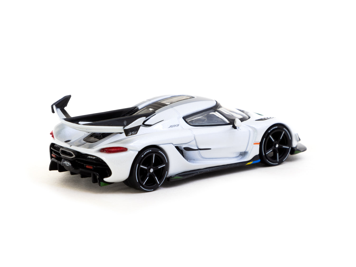 Tarmac Works 1/64 Scale Koenigsegg Jesko Attack White Diecast Model Car with Tarmac Cards - Lamley Special Edition Collectible for Car Enthusiasts | Perfect for Display, Gifts, and Diecast Collections