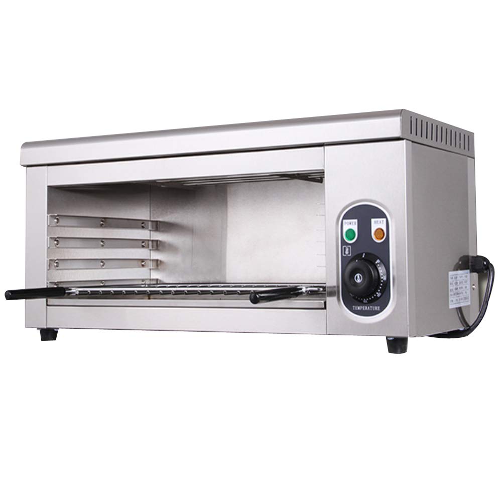 1500W Commercial Cheese Melter Machine 110V Countertop Grill - Electric Cheese Broiler & Burner for Steaks, Fish, Chicken Wings - Perfect for Restaurants, Food Trucks & Home BBQ Parties (Wall Mountable)