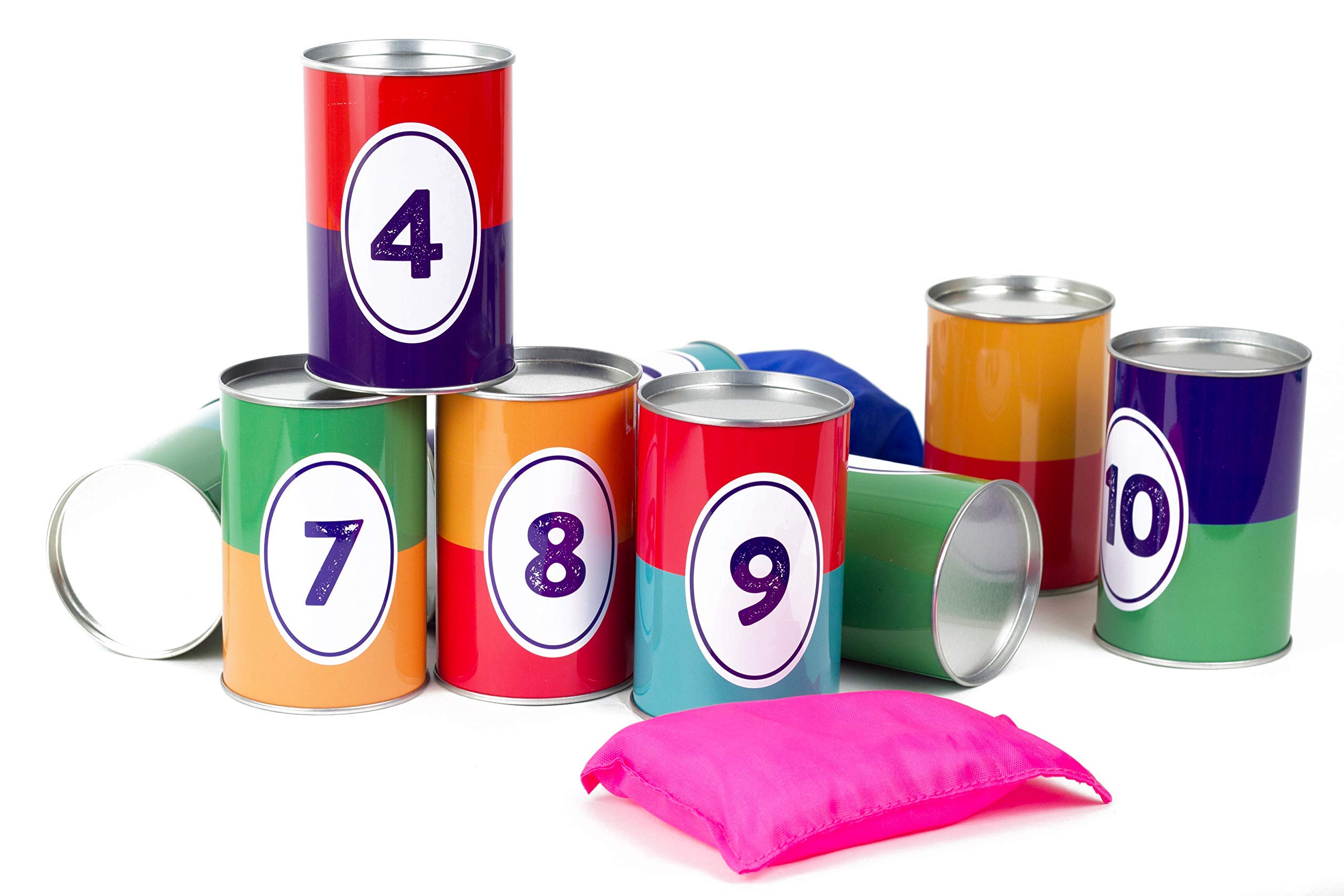 Professor Puzzle Giant Games Tin Can Alley - Fun Outdoor Carnival Game for Kids & Adults - Perfect for Backyard Parties, Carnivals, and Family Gatherings