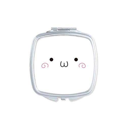 DIYthinker Cute Expression Art Deco Fashion Mirror - Portable Compact Double-Sided Glass Makeup Mirror for Travel, Home Vanity & Gift Giving