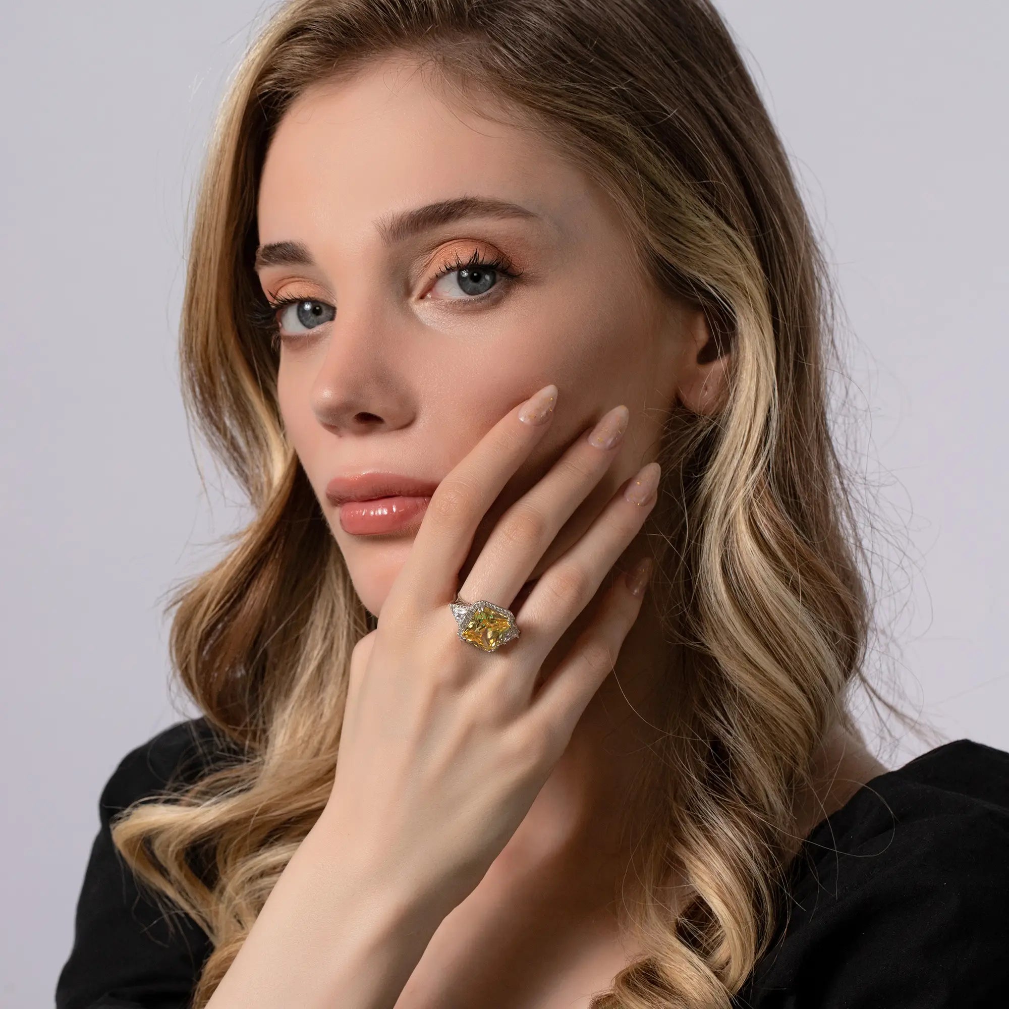 Baguette Citrine Ring – Elegant Yellow Gemstone Jewelry for Women | Perfect for Weddings, Parties & Everyday Wear