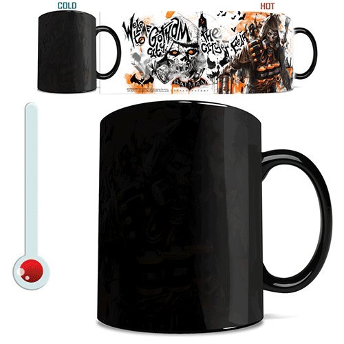 Batman Arkham Knight Morphing Mug - City of Fear Ceramic Coffee Cup with Heat-Activated Design - Perfect for Superhero Fans, Gifts & Collectibles - Use for Coffee, Tea or Display