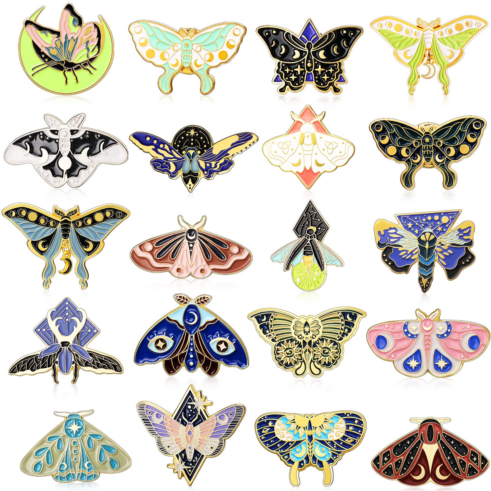 20 Pieces Cute Cartoon Enamel Pins - Musical Instrument, Plant & Funny Lapel Badges for Backpacks, Clothes & Hats | Perfect for DIY Crafts, Gifts & Fashion Accessories