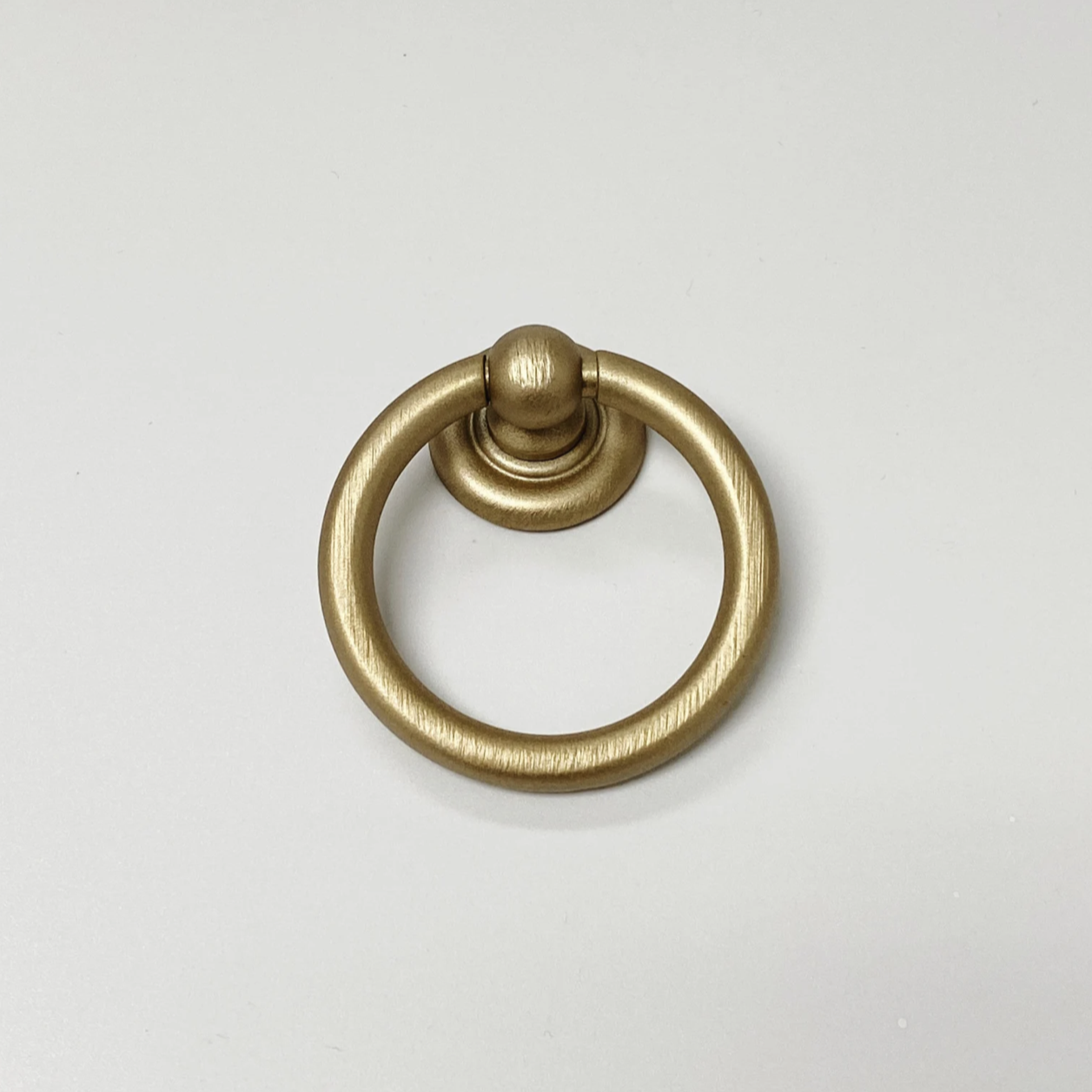 Elegant Round Capri Brushed Gold Cup Drawer Pulls - Vintage Cabinet Knobs & Ring Pulls for Kitchen Cabinets, Dressers & Furniture Hardware (Set of 10) - Perfect for Home Renovation & DIY Projects