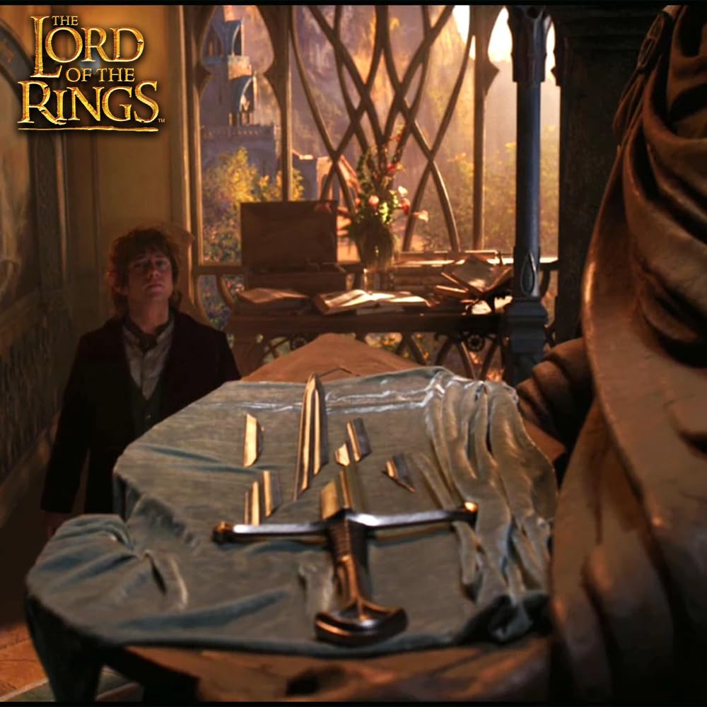 United Cutlery Shards of Narsil Statue - Official Lord of The Rings Licensed Collectible | 1/5 Scale Hand-Painted Polyresin Replica | LOTR Merchandise with Certificate of Authenticity | Perfect for Display in Home, Office, or LOTR Fan Collection