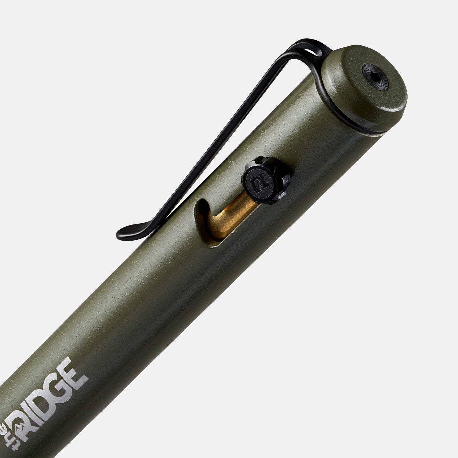 Ridge Bolt Action Pen - Matte Olive Durable Tactical Writing Tool for EDC, Outdoor & Office Use