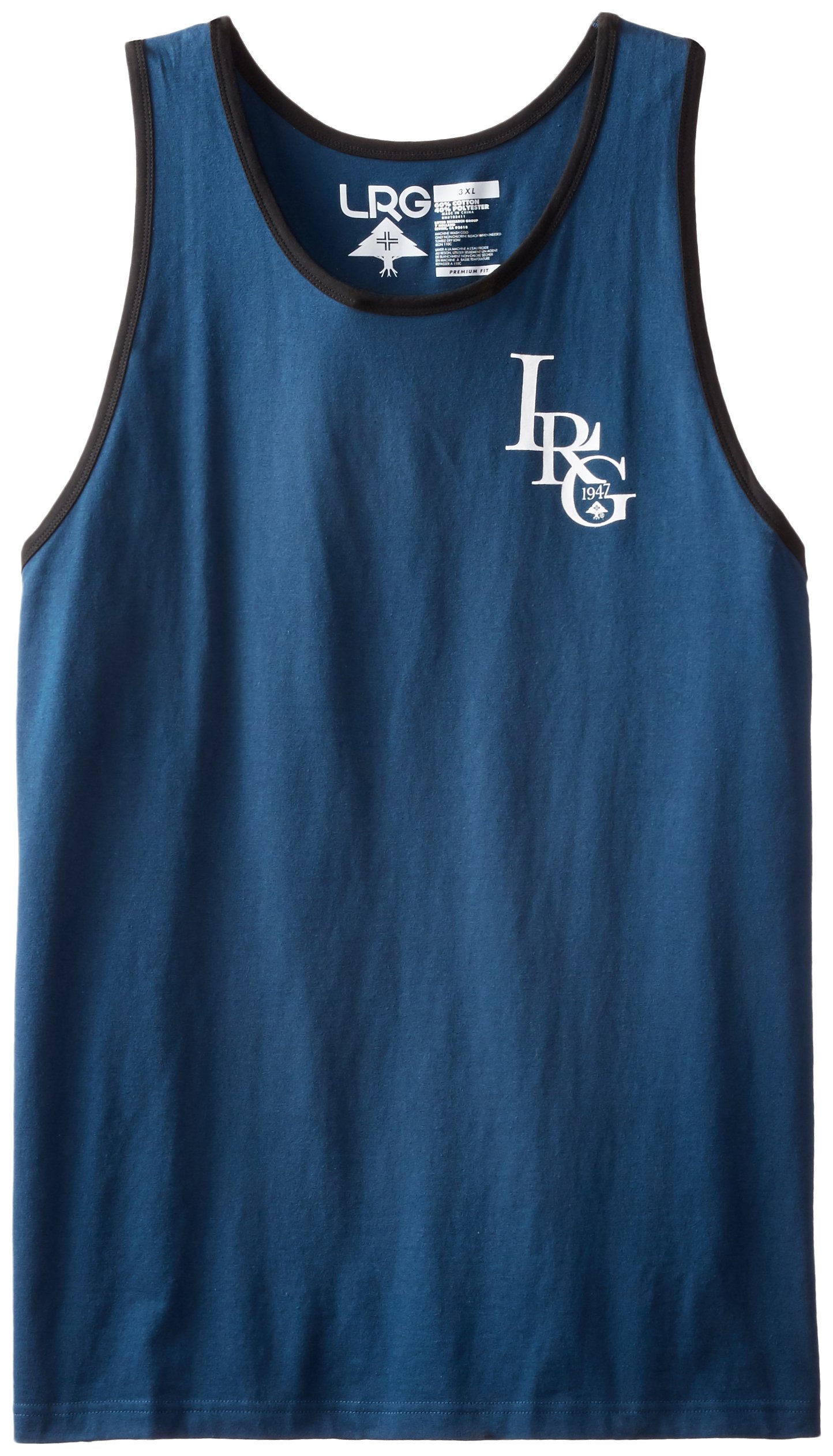 LRG Men's Big & Tall Three Letter Graphic Tank Top - Comfortable Casual Muscle Tee for Gym, Workout & Summer Streetwear