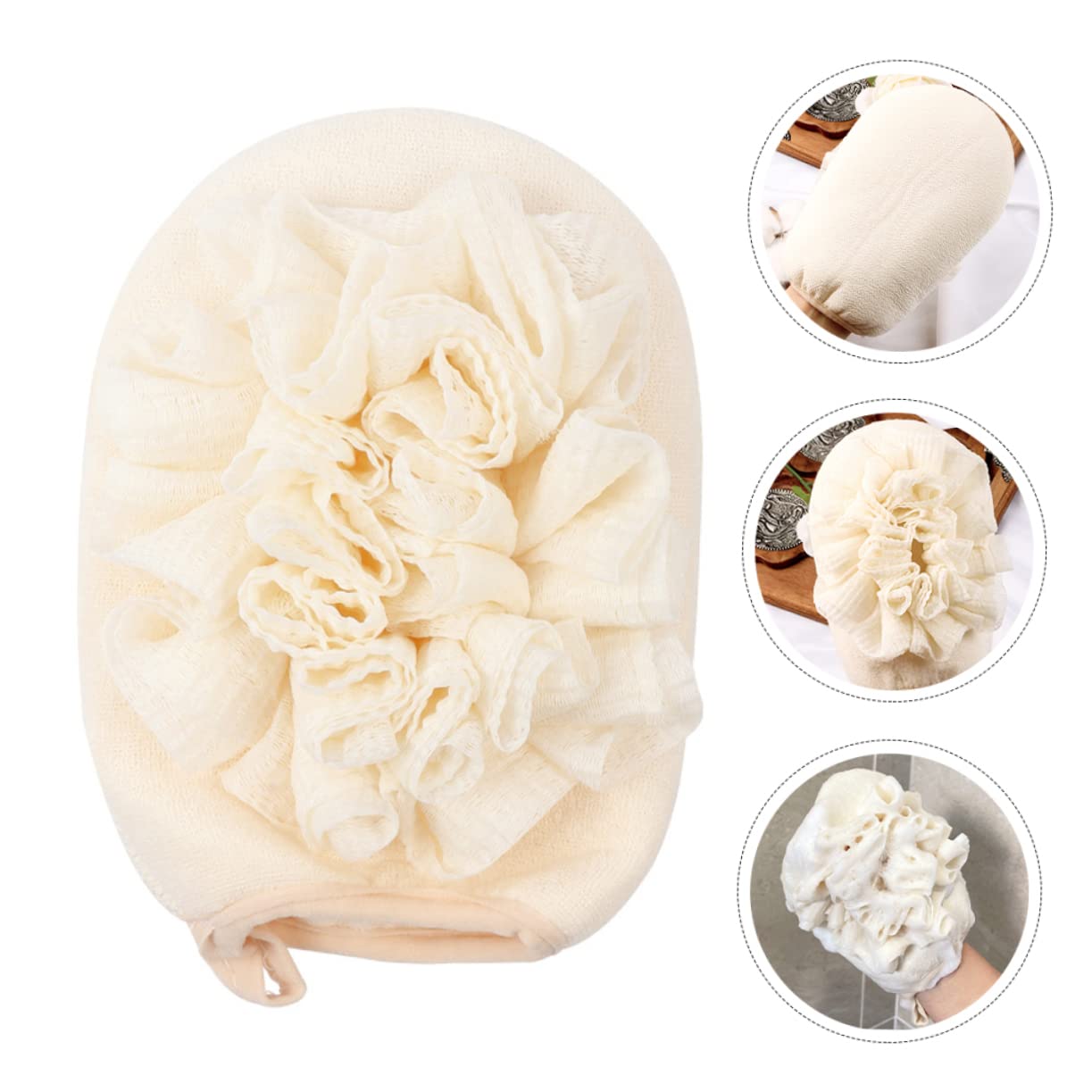 FOMIYES 2-in-1 Exfoliating Bath Sponge & Shower Loofah Puff Set - Gentle Body Scrubber for Smooth Skin - Perfect for Daily Shower & Spa Relaxation at Home