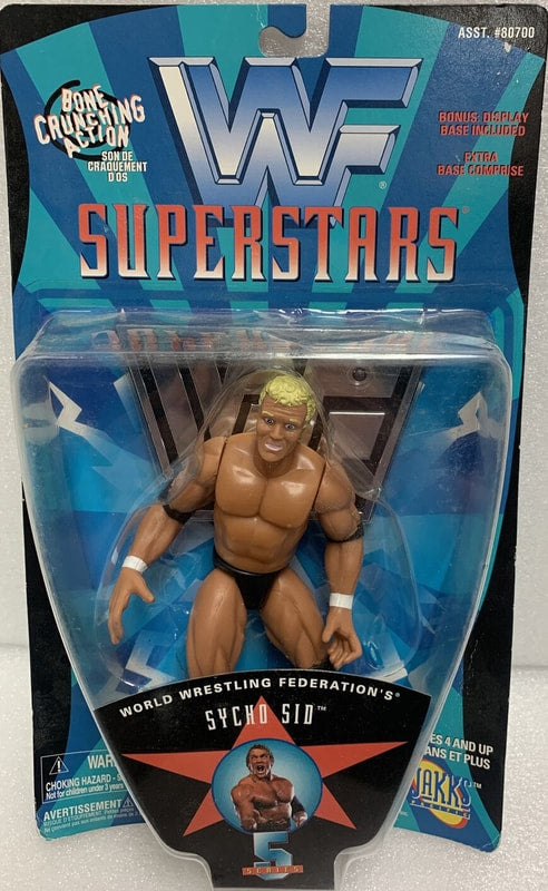 Vintage 1997 WWF Jakks Pacific Superstars Series 5 Sycho Sid Wrestling Action Figure - Collectible Toy for WWE Fans & Nostalgic Wrestling Memorabilia - Perfect for Display, Gifts, and Wrestling Collections