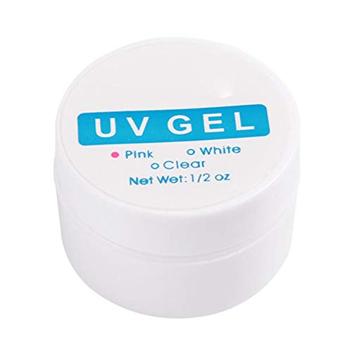 Fast Dry Crystal Nail Glue - 3 Colors UV Gel Builder for Manicure & Nail Extensions (Pink) - Salon & Home Use