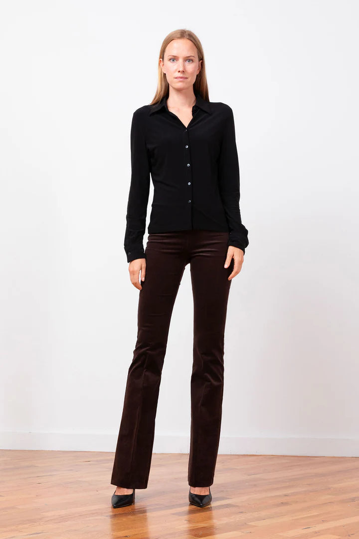 Bellini Fine Corduroy Pants for Women - Soft & Comfortable Brown Corduroy Trousers - Perfect for Casual Outfits, Office Wear & Fall Fashion