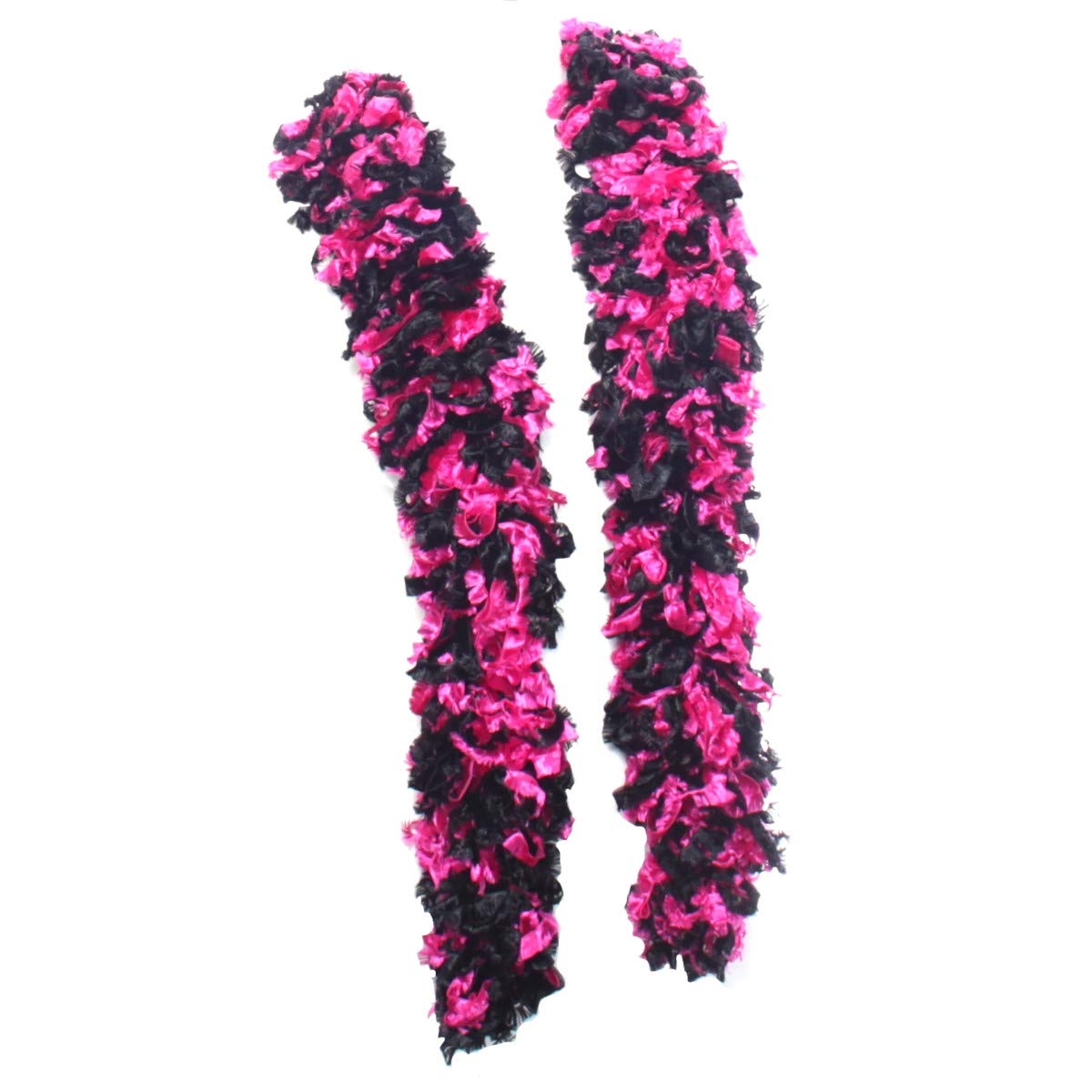 Original Featherless Boa Scarf - Black & Hot Pink Fashion Accessory for Women, Perfect for Parties, Weddings, and Winter Outfits