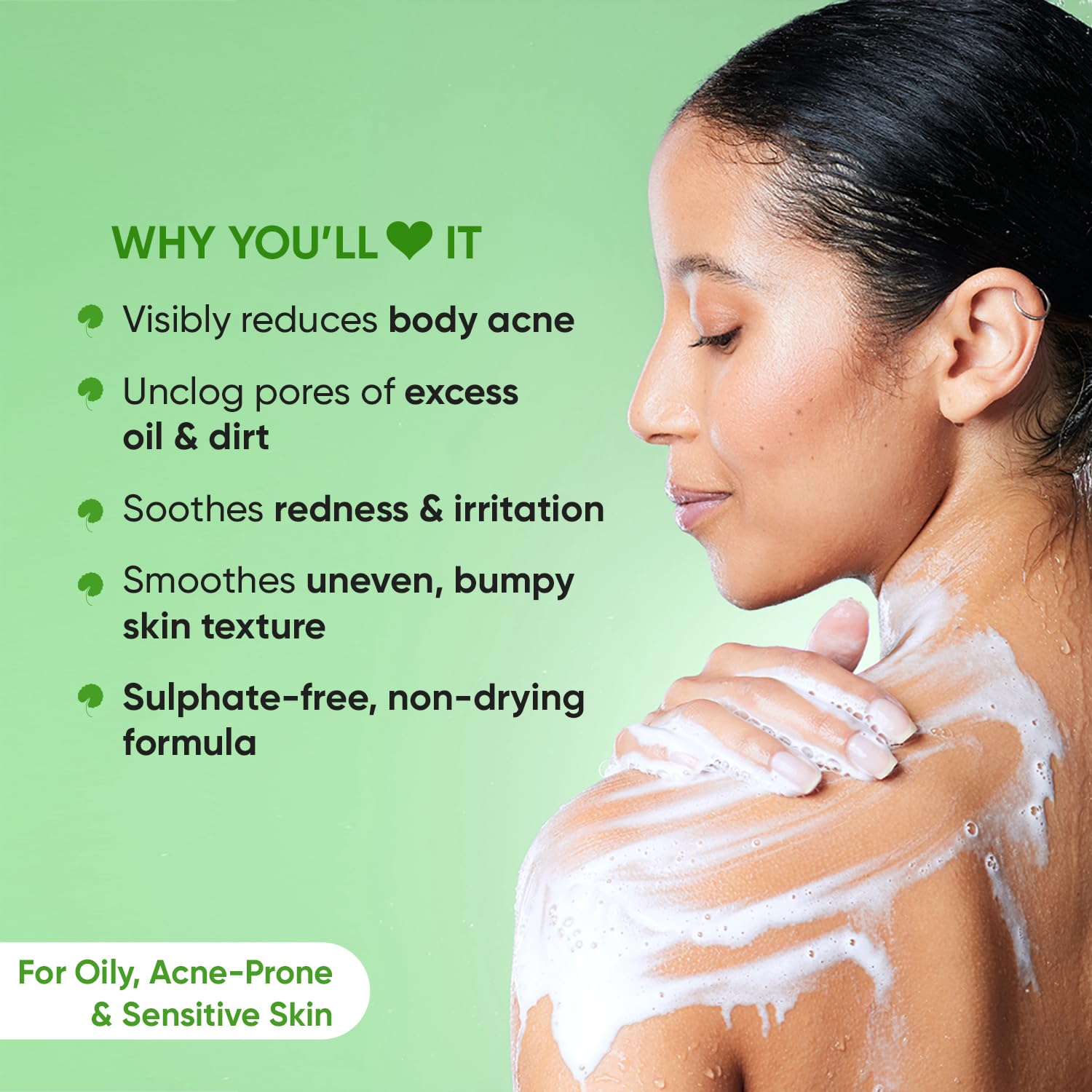 Dot & Key Cica & 1% Salicylic Acid Daily Exfoliating Shower Gel with Niacinamide - Oil Control & Acne Fighting Body Wash for Clear Skin - Reduces Body Acne & Soothes Irritation - 250ml | Perfect for Daily Shower Routine & Post-Workout Cleansing