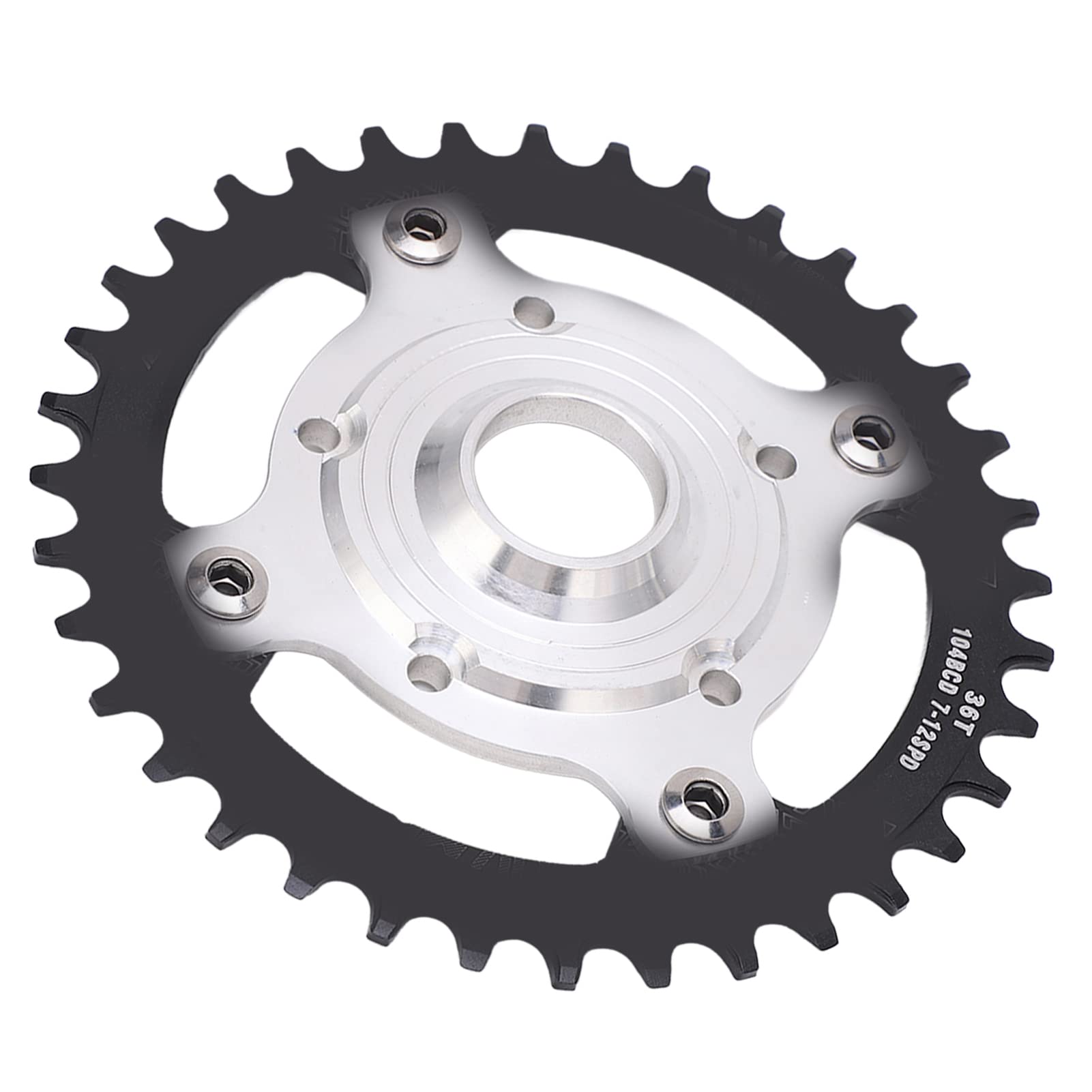 Chain Spider Adaptor Set - High-Quality CNC Machined Aluminum Alloy Motorcycle Gear Adapter for Electric Bikes (Black) | Durable Bike Conversion Kit for E-Bike Upgrades & Performance Enhancement